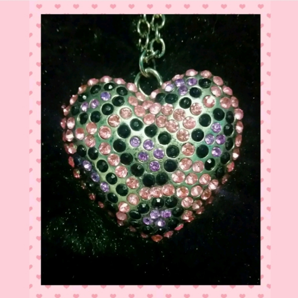 Women's Rock Rebel Chunky Chain Heart Necklace